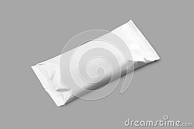 Blank white open and closed Pack of wet wipes. Stock Photo