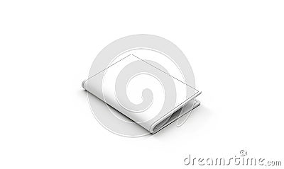Blank white passport cover mock up, isolated, 3d rendering. Empty case for document mockup, side view. Clear Stock Photo