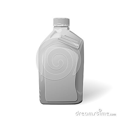 Blank white plastic canister for motor oil,Vector Vector Illustration