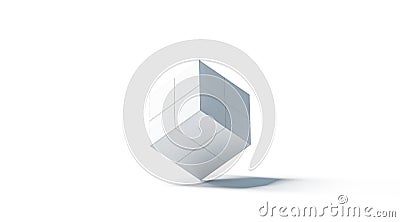 Blank white promotional magic cube mock up, isolated, Stock Photo