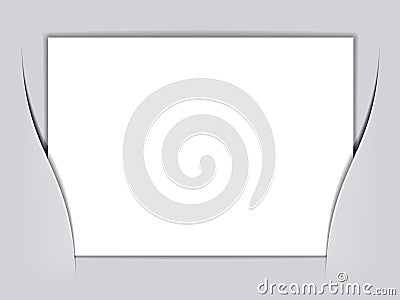 Blank white rectangle paper Vector Illustration