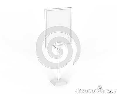 Top Loader Floor Sign Holders Poster Stands Top Load Steel frame for advertising and branding Stock Photo