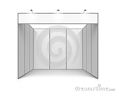 Blank white trade exhibition stand Vector Illustration