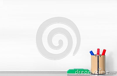 Blank whiteboard Stock Photo