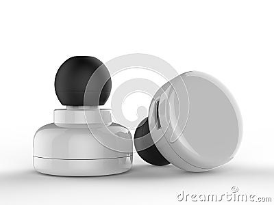 Blank Wireless Bluetooth Earphone or Earbud or Headphone, 3d render illustration. Cartoon Illustration