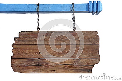 Blank wooden sign with Stock Photo