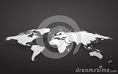 Blank world map Vector Illustration