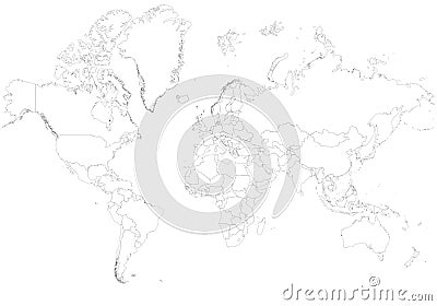 World map blank Stock Photo