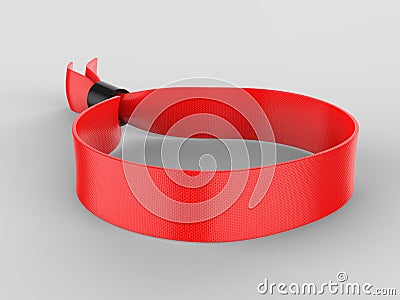 Blank Wristband USB Flash Drive Promotional USB. 3d render illustration. Cartoon Illustration