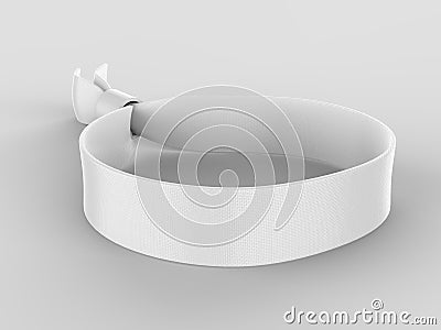 Blank Wristband USB Flash Drive Promotional USB. 3d render illustration. Cartoon Illustration