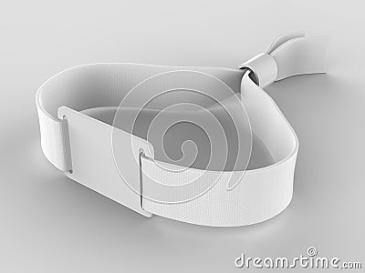 Blank Wristband USB Flash Drive Promotional USB. 3d render illustration. Cartoon Illustration