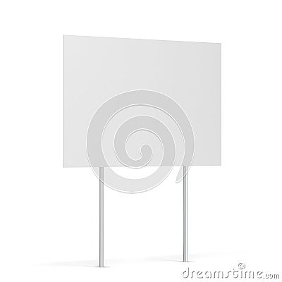 Blank yard sign Cartoon Illustration