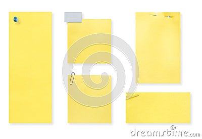 Blank Yellow Notes Stock Photo