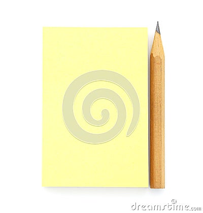 Blank Yellow Post-it Note Stock Photo