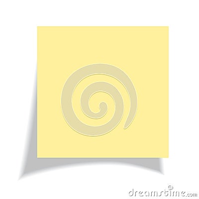 Blank yellow sticker Vector Illustration