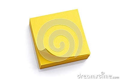 Blank yellow sticky note Stock Photo
