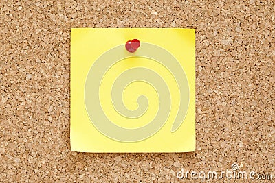 Blank Yellow Sticky Note Stock Photo