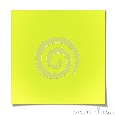 Blank Yellow Sticky Note Stock Photo