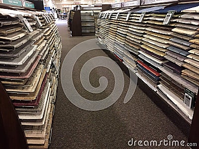 Blanket on shelve for sale at market Editorial Stock Photo