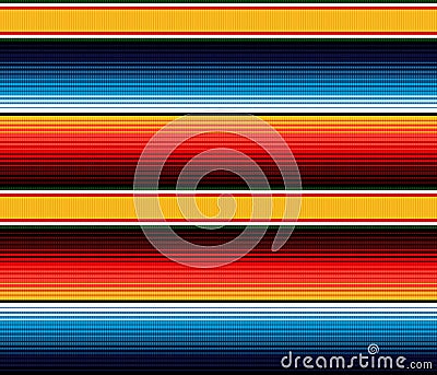 Blanket stripes seamless vector pattern. Serape design Vector Illustration