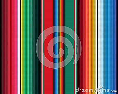 Blanket stripes seamless vector pattern. Serape design Vector Illustration