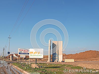 Blast wall top stock in market Editorial Stock Photo