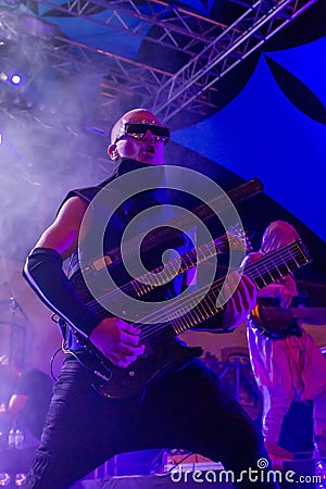Blasted Mechanism band performing on Music Festival Editorial Stock Photo