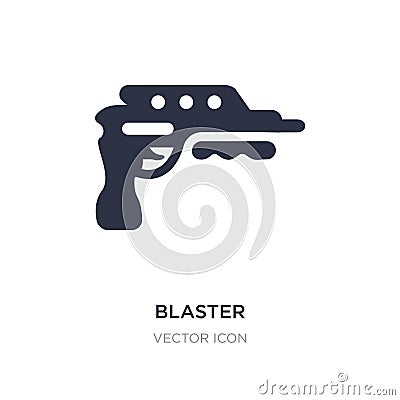 blaster icon on white background. Simple element illustration from Future technology concept Vector Illustration