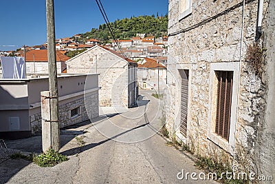 Blato town - the main city on Korcula island, Croatia Stock Photo