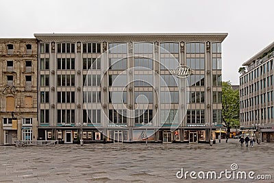 Blau-Gold-Haus, historical commercial building in Cologne, Germany Editorial Stock Photo