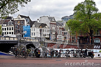 Blauwbrug. Amsterdam. Netherlands. Editorial Stock Photo