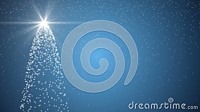 Blauwe van de de vakantieviering van Kerstboomkerstmis van de de wintersneeuw de animatieachtergrond royalty-vrije illustratie Blauwe van de de vakantieviering van Kerstboomkerstmis van de de wintersneeuw de animatieachtergrond royalty-vrije illustratie