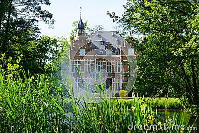 Blauwendael Castle in the East Flemish town of Waasmunster, Belgium. Stock Photo