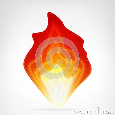 Blazing fire flame vector element Vector Illustration