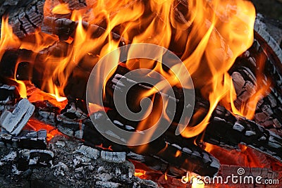 Blazing flame Stock Photo