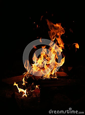 Blazing flame Stock Photo