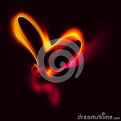 Blazing heart Stock Photo