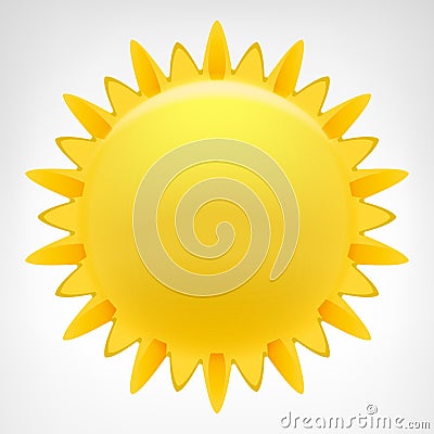 Blazing sun clip art vector isolated Cartoon Illustration