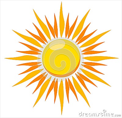 Blazing sun vector illustration Vector Illustration