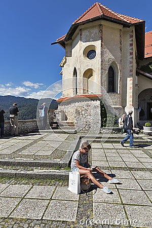 Bled Castle in Slovenia Editorial Stock Photo