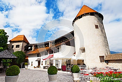 Bled castle walls Stock Photo