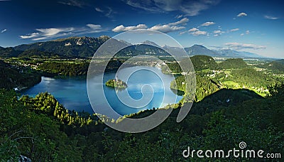 Bled Lake in Julian Alps, Slovenia. Stock Photo