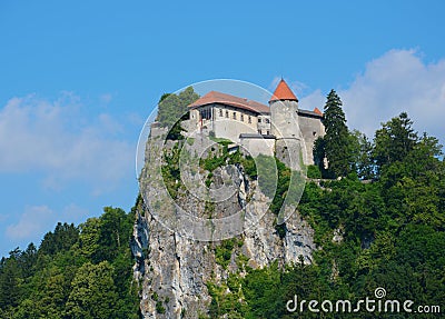 Bled Medieval castle Stock Photo