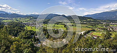 Panorama of the surroundings of the city of Bled in Slovenia Stock Photo