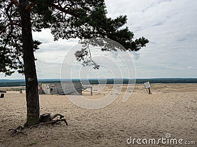 Bledowska desert, viewpoint in Dobrowka, Chechlo, Poland Editorial Stock Photo