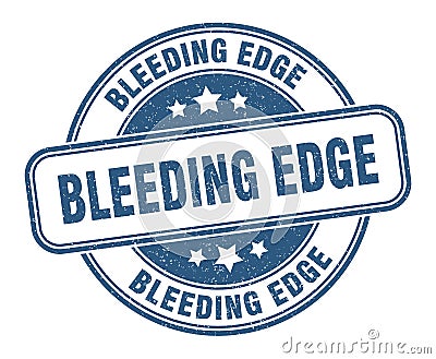 bleeding edge stamp. bleeding edge round grunge sign. Vector Illustration