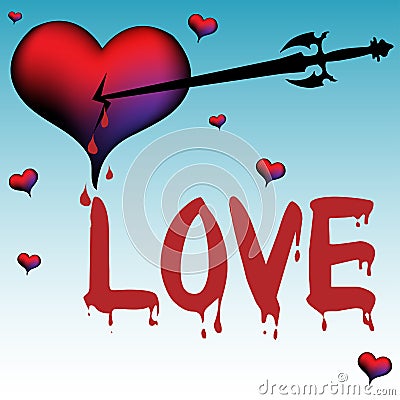 Bleeding love Vector Illustration