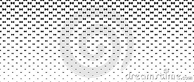 Blended black bows on white for pattern and background, Father's day concept Stock Photo
