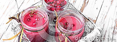 Berry Cranberry Smoothie Stock Photo