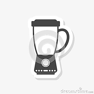 Blender, juicer sticker. Filled flat sign for mobile concept and web design Vector Illustration